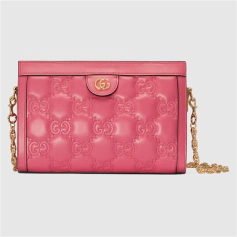 gucci 702200|GG Matelassé small bag in Pink Leather .